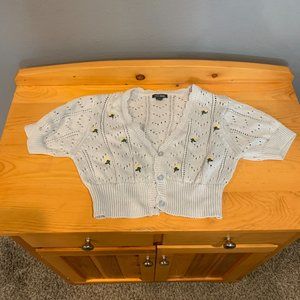 Wild Fable Blue Floral Cardigan- Size Small